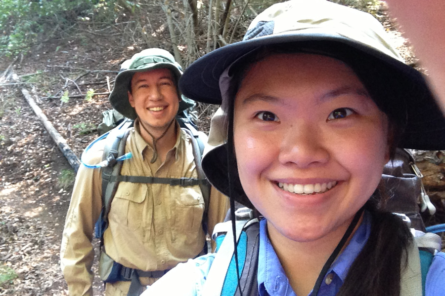 John and Monika, July 2013 backpacking in Big Sur