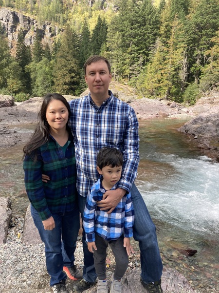 John, Monika and Ryker - September 2022 at Glacier National Park